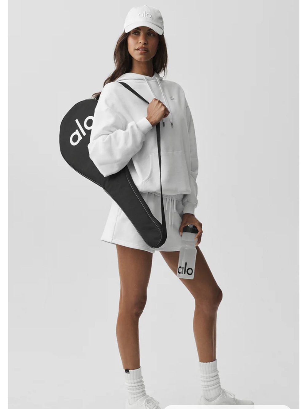 ALO Yoga White Accolade Hoodie Sweater Sz XXS - Picture 4 of 8